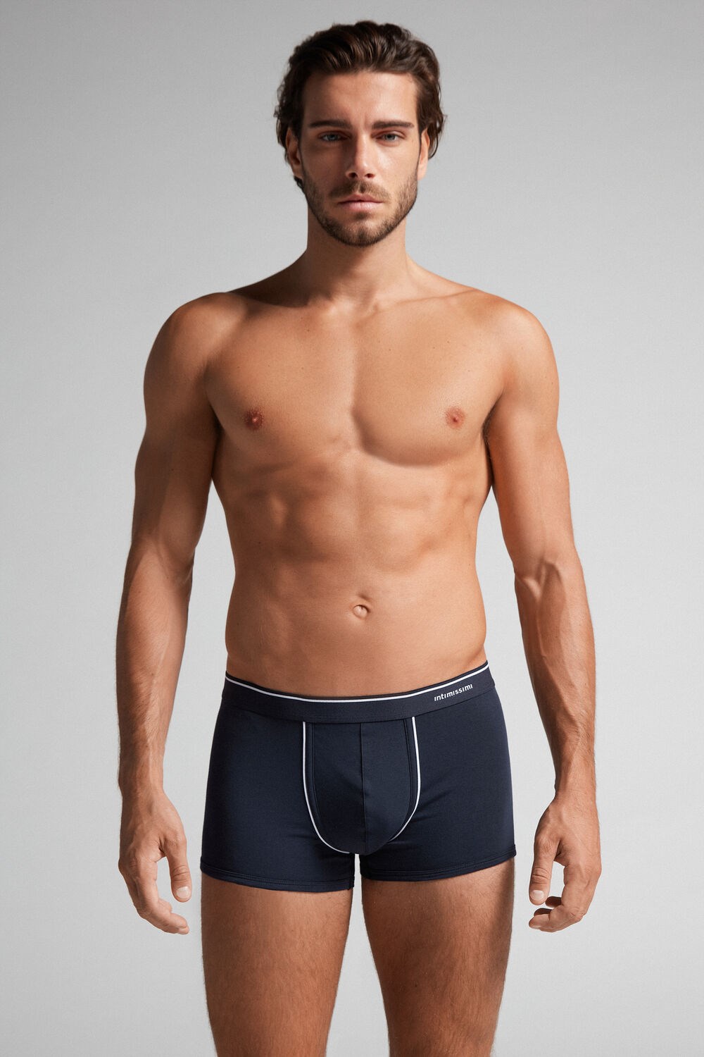 Intimissimi Supima® Katoenen Boxers Blauw Blauw Wit | ZYGXS5821