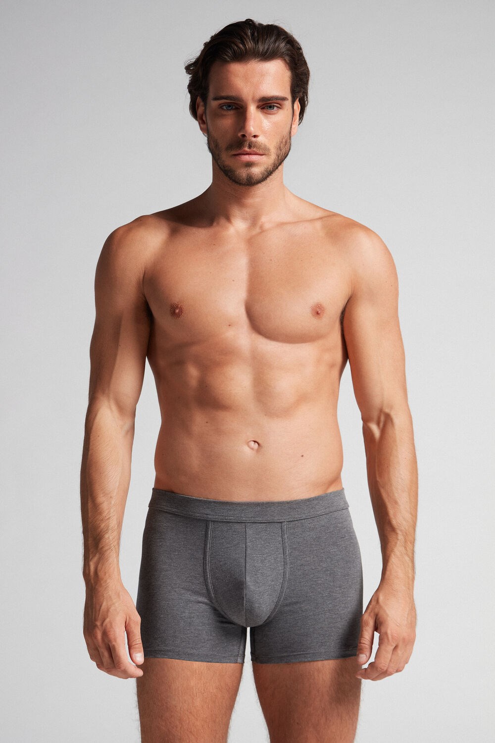 Intimissimi Supima® Katoenen Loose Fit Boxers Donkergrijs Grijs | KJCTH7594