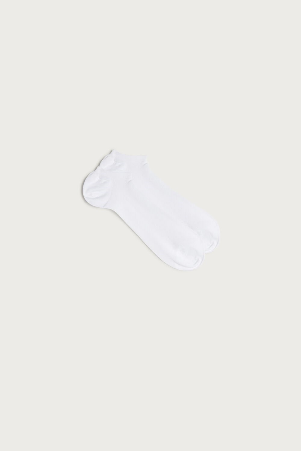 Intimissimi Tartan Katoenen Geribbeld Trainer Socks Wit | WPUTK0489