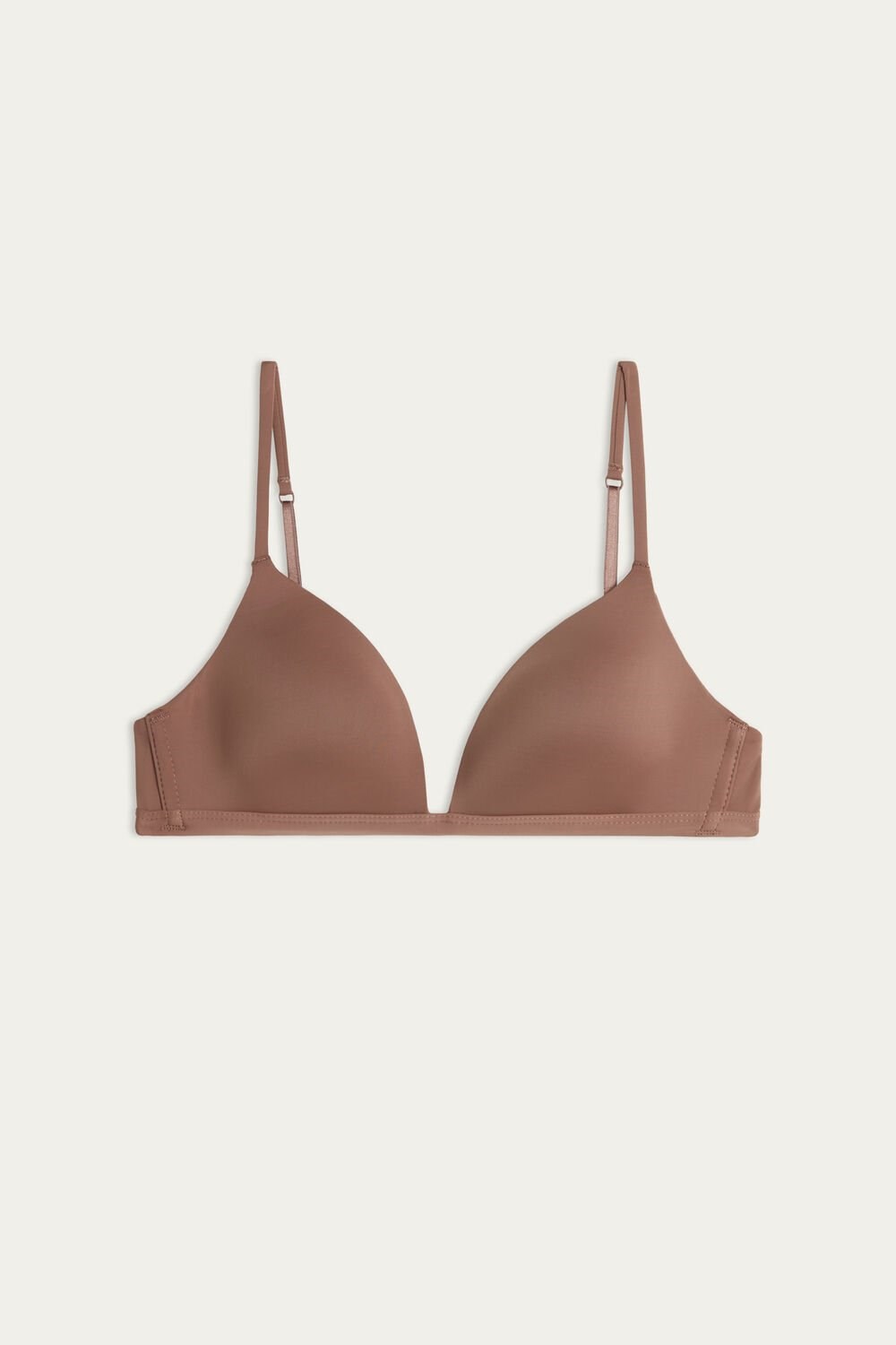 Intimissimi Tiziana Microfiber Triangle Bra Donkerbeige | HFBKY7401