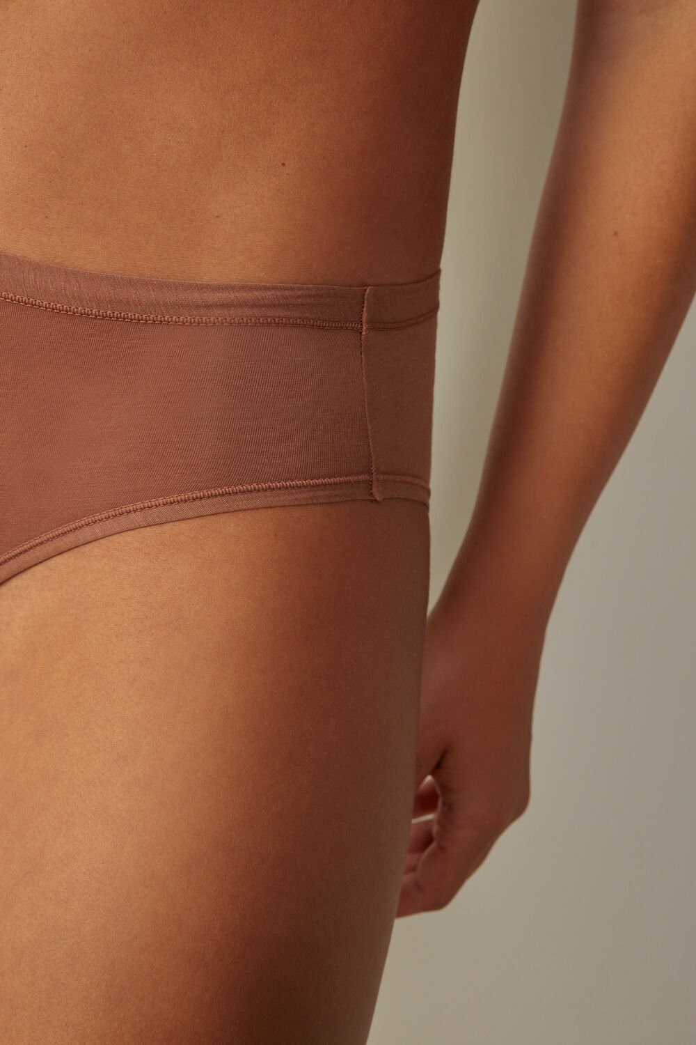 Intimissimi Ultralight Supima® Katoenen Briefs Donkerbeige | KYZDV9815