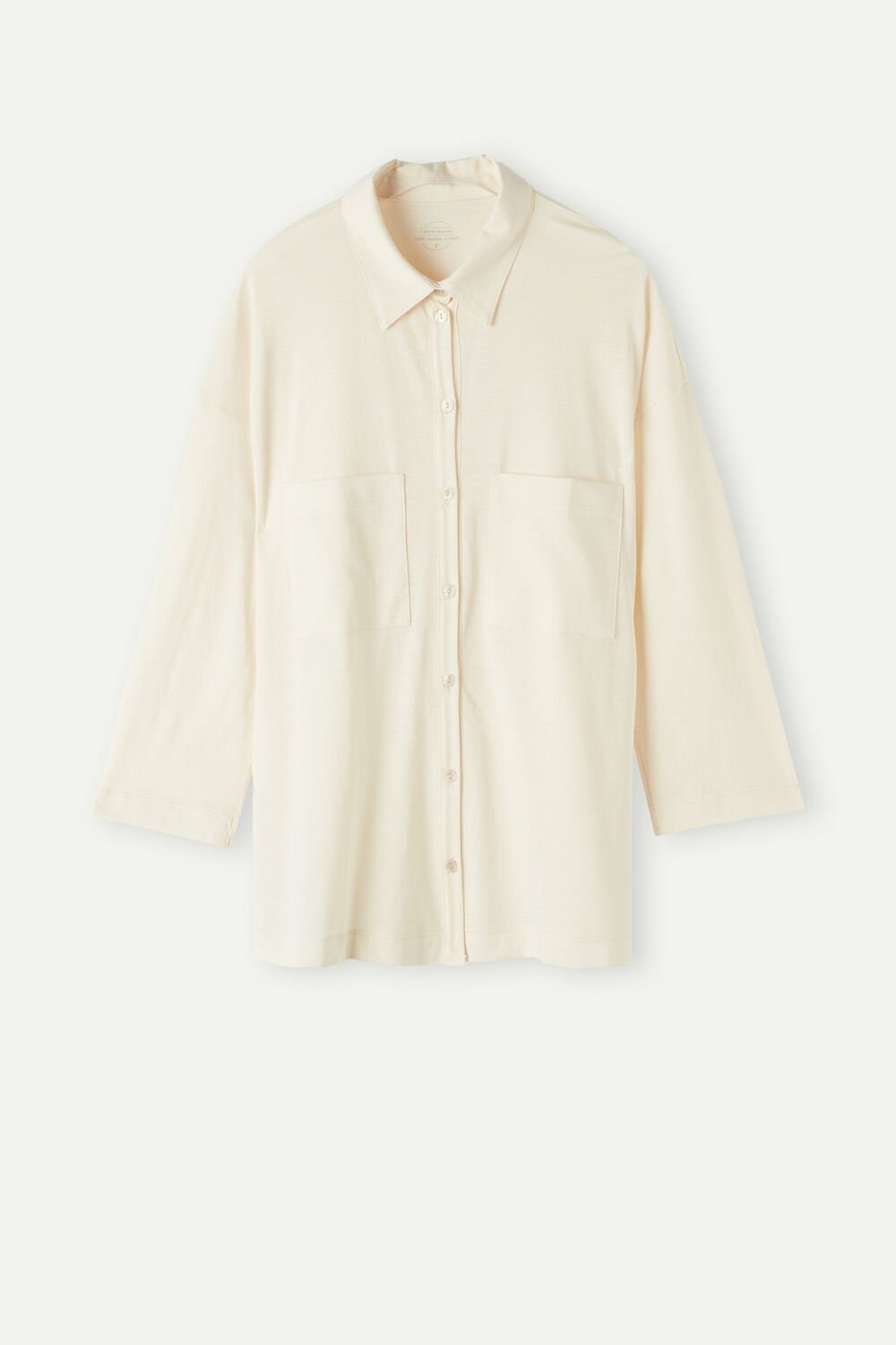 Intimissimi Urban Nomad Katoenen Shirt Wit Lichtbeige | OXWET0254