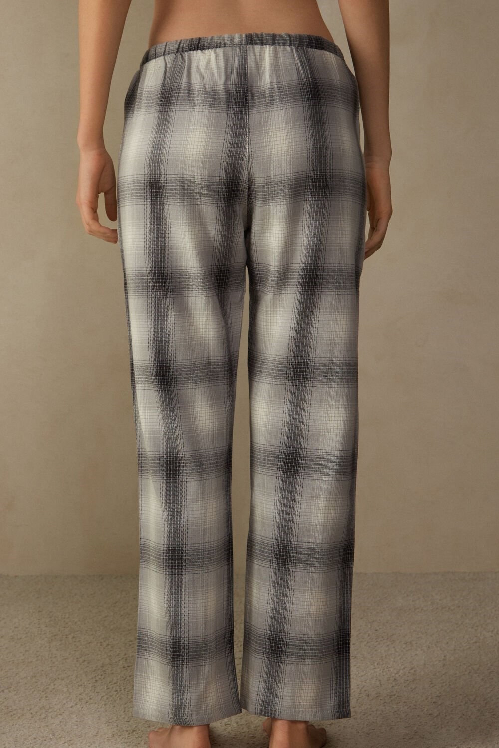 Intimissimi Warm Cuddles Pants in Brushed Cloth Grijs Grijs Wit | OPMGH2704