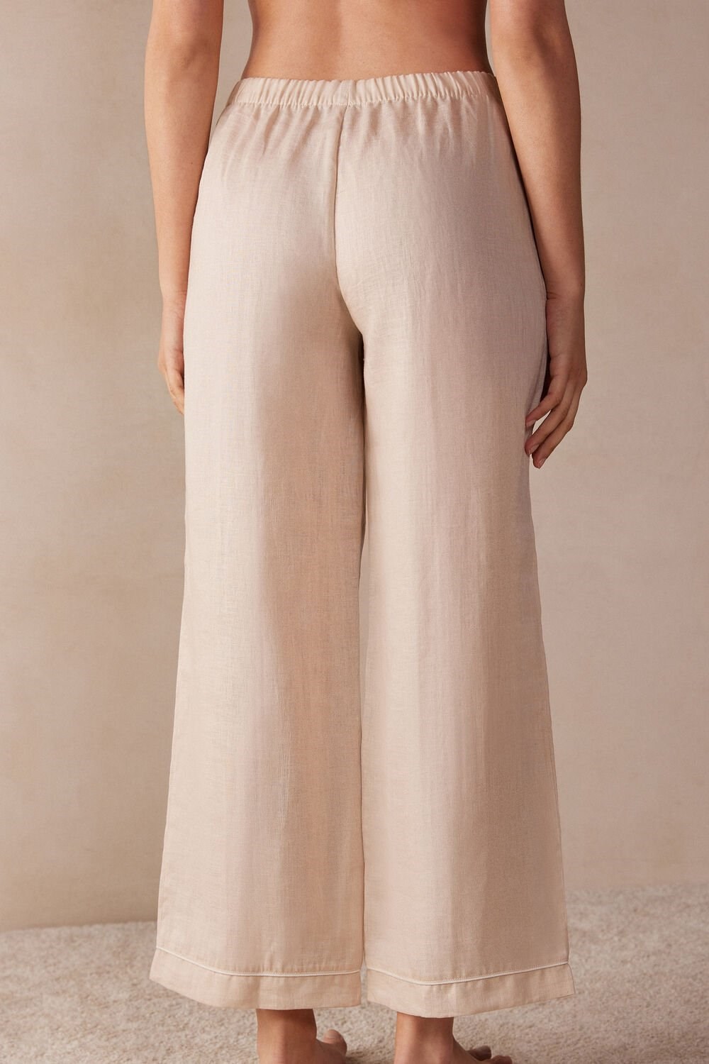 Intimissimi Yacht Night Linen Pants Beige | MGVZD6728